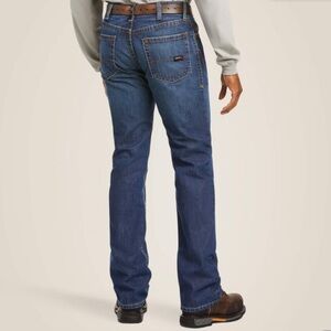 M4 Ariat FR Relaxed Boot Cut Jeans Flame Resistant 40x34 Lightly Worn Dark Wash✨